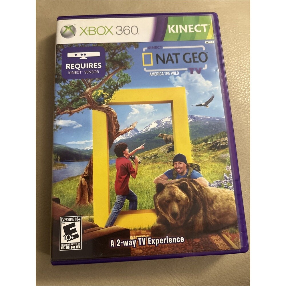 XBOX 360 Kinect Nat Geo TV America The Wild, 2 CDs, CSe, Manual